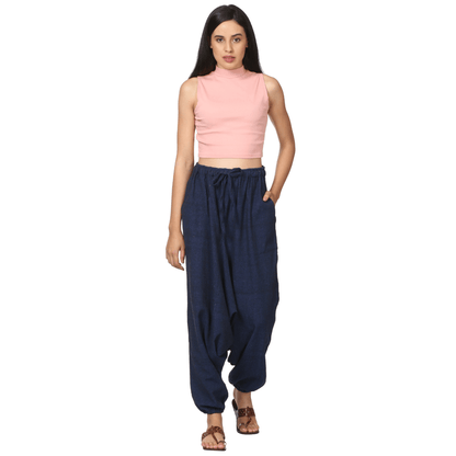 Women's Harem Pant | Dark Blue | Fits Waist Size 28" to 36" – Womens Pants by Hope - House of Pure Eco available on Brown Living™. . SKU: BT01021. Img 5.