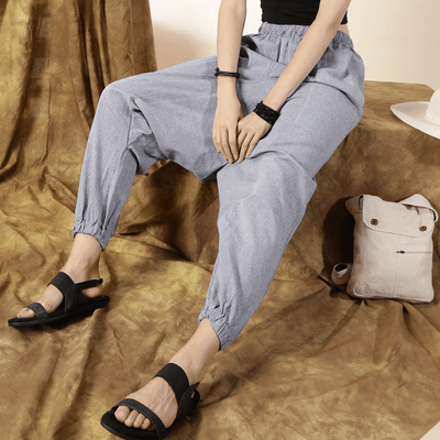 Women's Harem Pant | Grey | Fits Waist Size 28" to 36" – Womens Pants on Brown Living™. SKU: BT01023. Img 4.