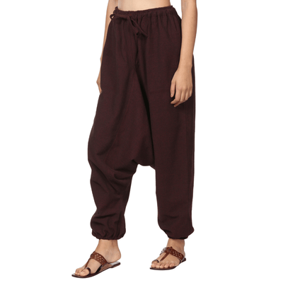 Women's Harem Pant | Maroon | Fits Waist Size 28" to 36" – Womens Pants on Brown Living™. SKU: BT01024. Img 4.