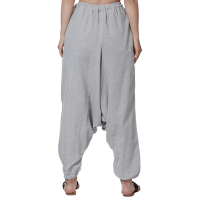 Women's Harem Pant | Melange Grey | Fits Waist Size 28" to 36" – Womens Pants on Brown Living™. SKU: BT01027. Img 6.