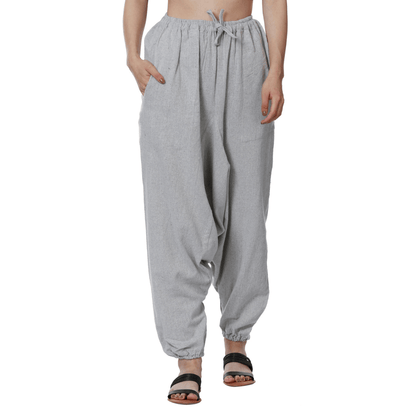 Women's Harem Pant | Melange Grey | Fits Waist Size 28" to 36" – Womens Pants by Hope - House of Pure Eco available on Brown Living™. . SKU: BT01027. Img 1.