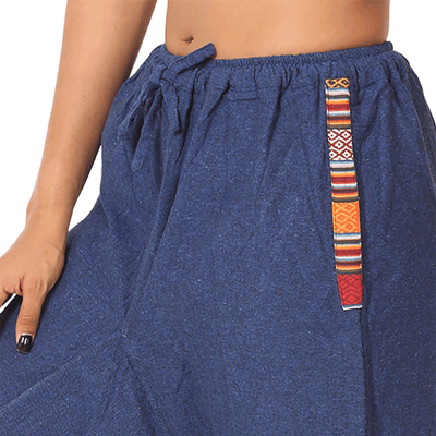 Women's Harem Pants | Dark Blue | Fits Waist Size 28" to 36" – Womens Pants on Brown Living™. SKU: BT01021ND. Img 7.