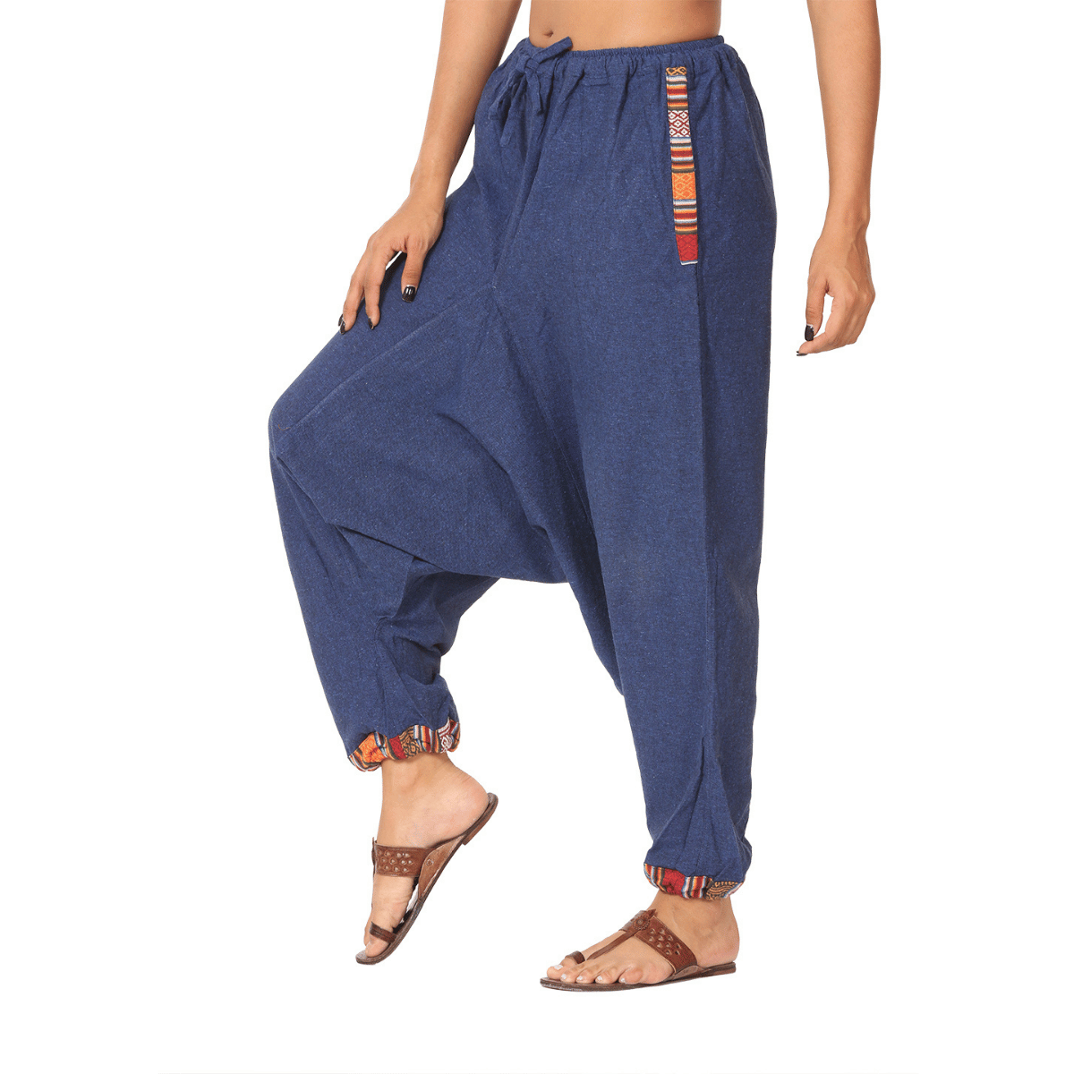 Women's Harem Pants | Dark Blue | Fits Waist Size 28" to 36" – Womens Pants by Hope - House of Pure Eco available on Brown Living™. . SKU: BT01021ND. Img 1.