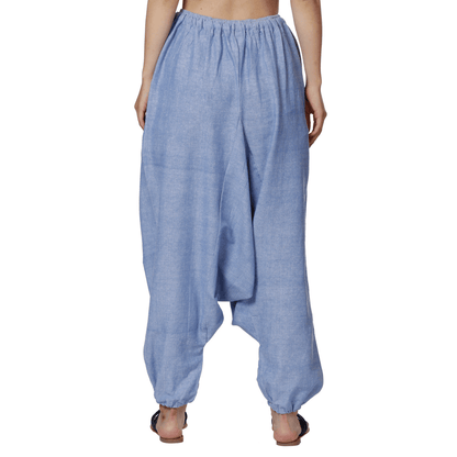 Women's Harem Pants | Lavender Blue | Fits Waist Size 28" to 36" – Womens Pyjamas by Hope - House of Pure Eco available on Brown Living™. . SKU: BT01041. Img 6.