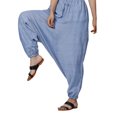 Women's Harem Pants | Lavender Blue | Fits Waist Size 28" to 36" – Womens Pyjamas by Hope - House of Pure Eco available on Brown Living™. . SKU: BT01041. Img 5.