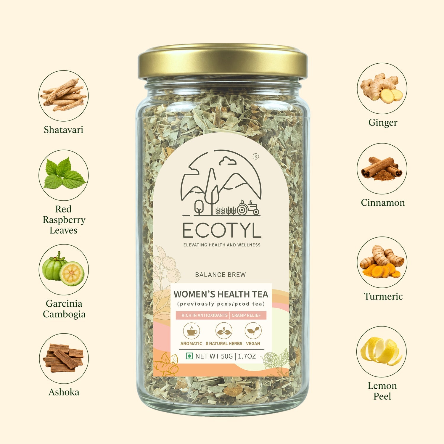 Women's Health Tea | Hormonal Balance | Herbal Tea | 50g – Tea on Brown Living™. SKU: ECOTYL00060. Img 3.