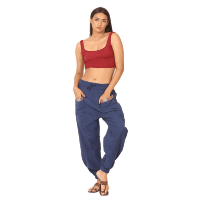 Women's Hopper | Dark Blue | Fits Waist Sizes 28 to 38 Inches – Womens Pyjamas on Brown Living™. SKU: HOP - BT21. Img 9.