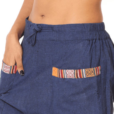 Women's Hopper | Dark Blue | Fits Waist Sizes 28 to 38 Inches – Womens Pyjamas on Brown Living™. SKU: HOP - BT21. Img 14.