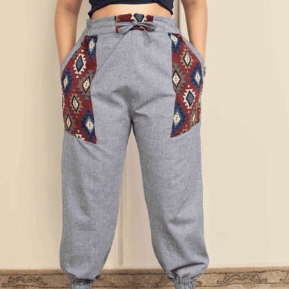 Women's Hopper Joggers | Grey With Pocket Patch | Fits Waist Sizes 30 to 38 Inches – Womens Pants by Hope - House of Pure Eco available on Brown Living™. . SKU: H - 1_w13. Img 2.