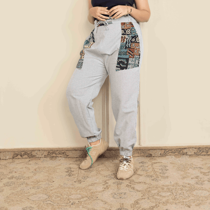 Women's Hopper Joggers | Melange Grey With Pocket Patch| Fits Waist Sizes 30 to 38 Inches – Womens Pants by Hope - House of Pure Eco available on Brown Living™. . SKU: H - 1_w17. Img 5.
