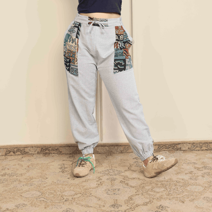 Women's Hopper Joggers | Melange Grey With Pocket Patch| Fits Waist Sizes 30 to 38 Inches – Womens Pants by Hope - House of Pure Eco available on Brown Living™. . SKU: H - 1_w17. Img 2.