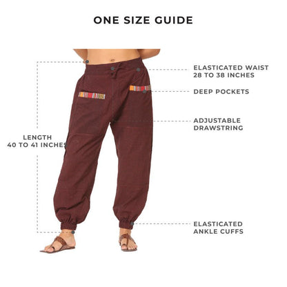 Women's Hopper | Maroon | Fits Waist Sizes 28 to 38 Inches – Womens Pyjamas on Brown Living™. SKU: HOP - BT24. Img 9.