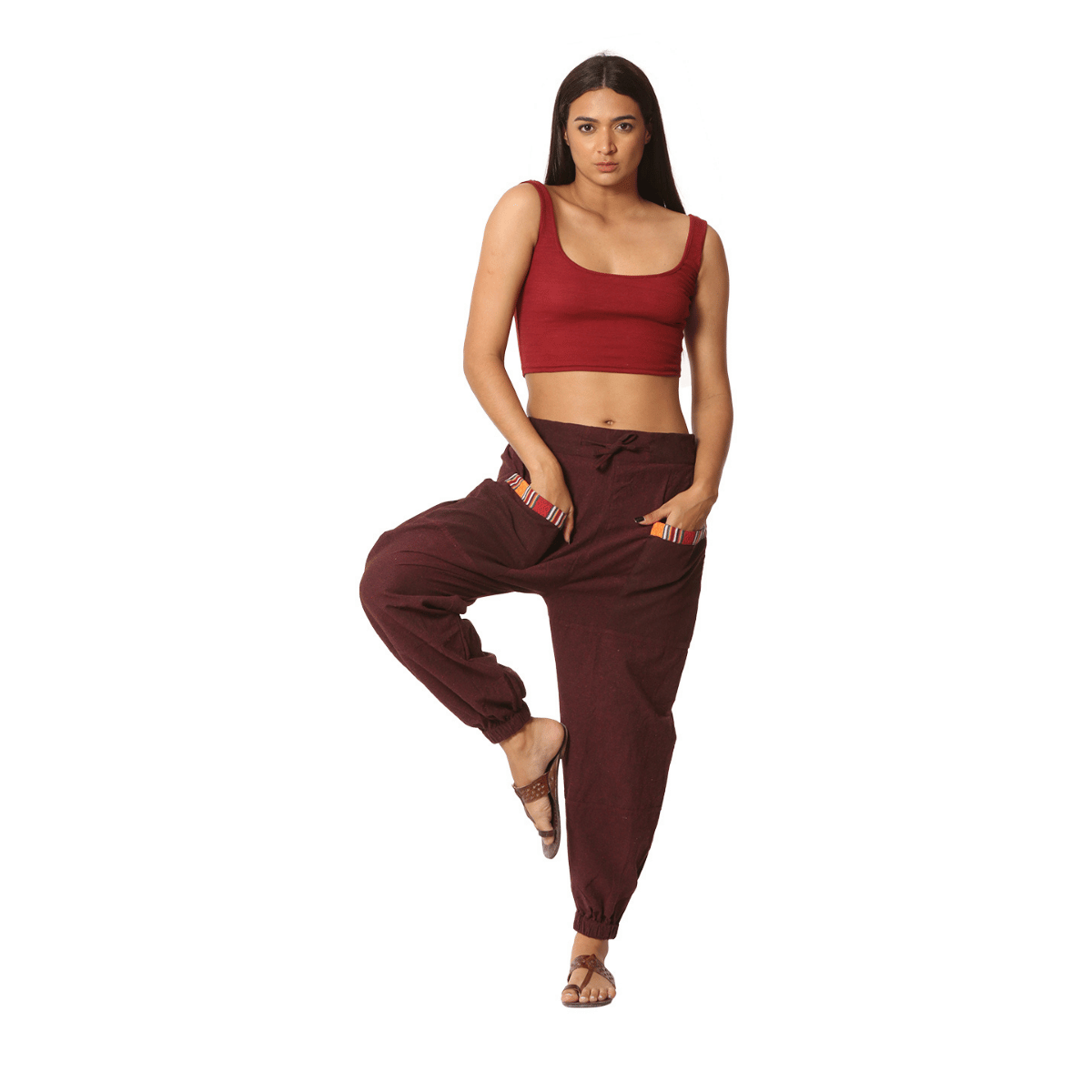 Women's Hopper | Maroon | Fits Waist Sizes 28 to 38 Inches – Womens Pyjamas by Hope - House of Pure Eco available on Brown Living™. . SKU: HOP - BT24. Img 4.