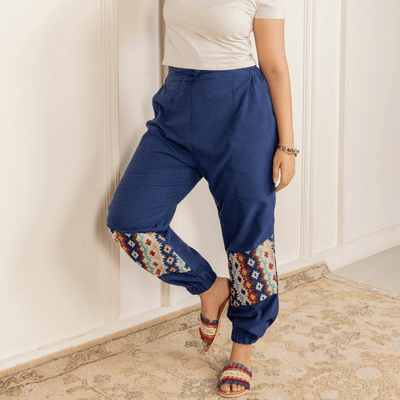 Women's Joggers | Patterned Patchwork | Fits Waist Sizes 30" to 38' – Womens Pajamas on Brown Living™. SKU: H - 2_w11. Img 9.