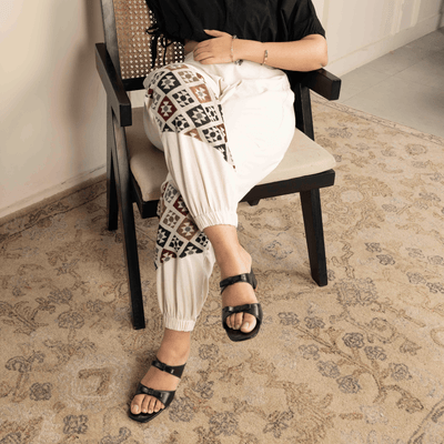 Women's Joggers | Patterned Patchwork | Fits Waist Sizes 30" to 38' – Womens Pajamas on Brown Living™. SKU: H - 2_w12. Img 13.
