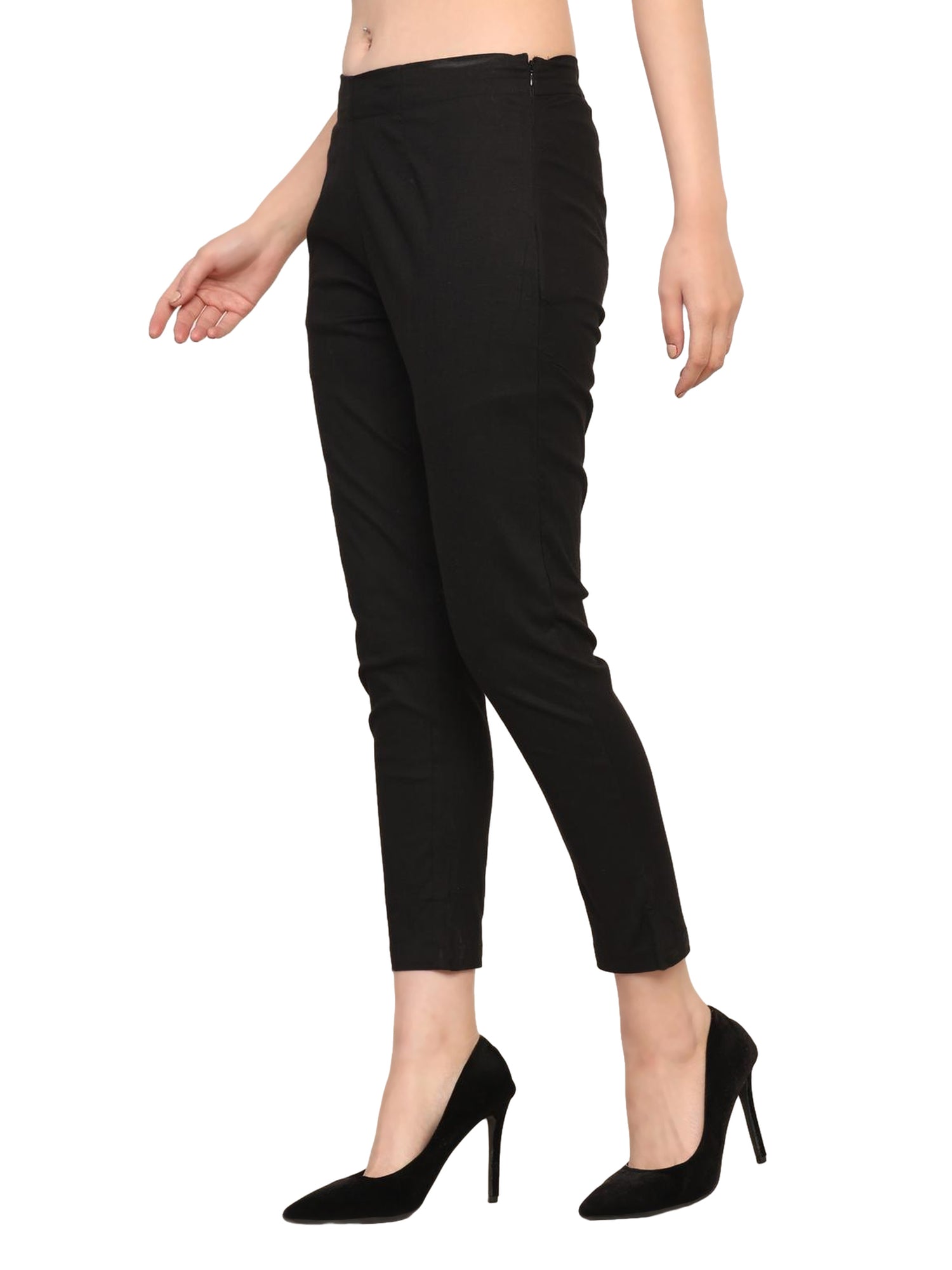 Women’s Linen Cotton Palazzo Pants – Womens Pants on Brown Living™. SKU: PALAZZO-PANT-BLACK-M. Img 21.