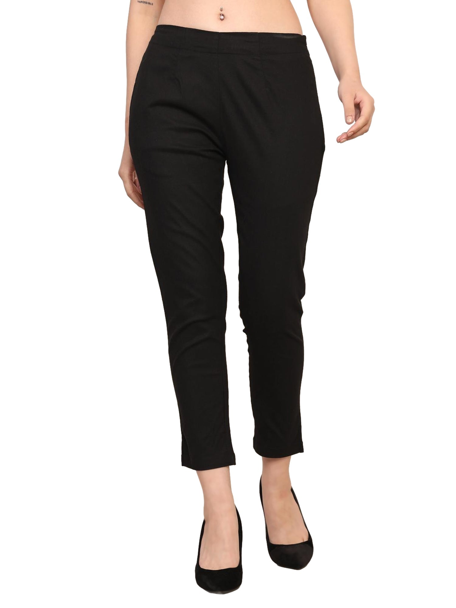 Women’s Linen Cotton Palazzo Pants – Womens Pants on Brown Living™. SKU: PALAZZO-PANT-BLACK-M. Img 20.