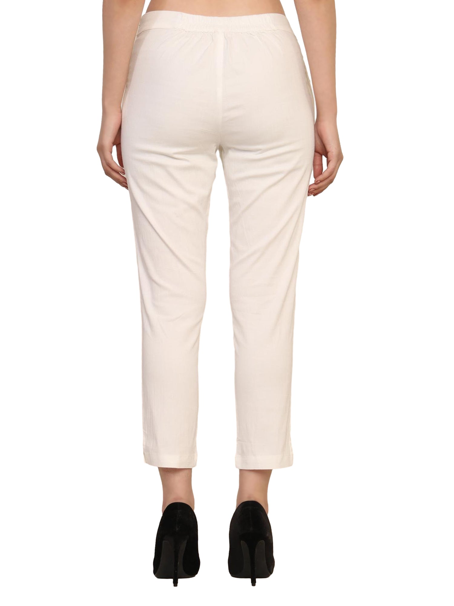 Women’s Linen Cotton Palazzo Pants – Womens Pants on Brown Living™. SKU: PALAZZO-PANT-WHIT-M. Img 12.