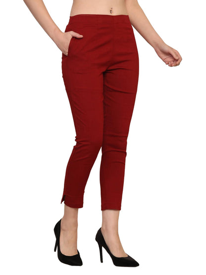 Women’s Linen Cotton Palazzo Pants – Womens Pants on Brown Living™. SKU: PALAZZO-PANT-WINE-M. Img 17.