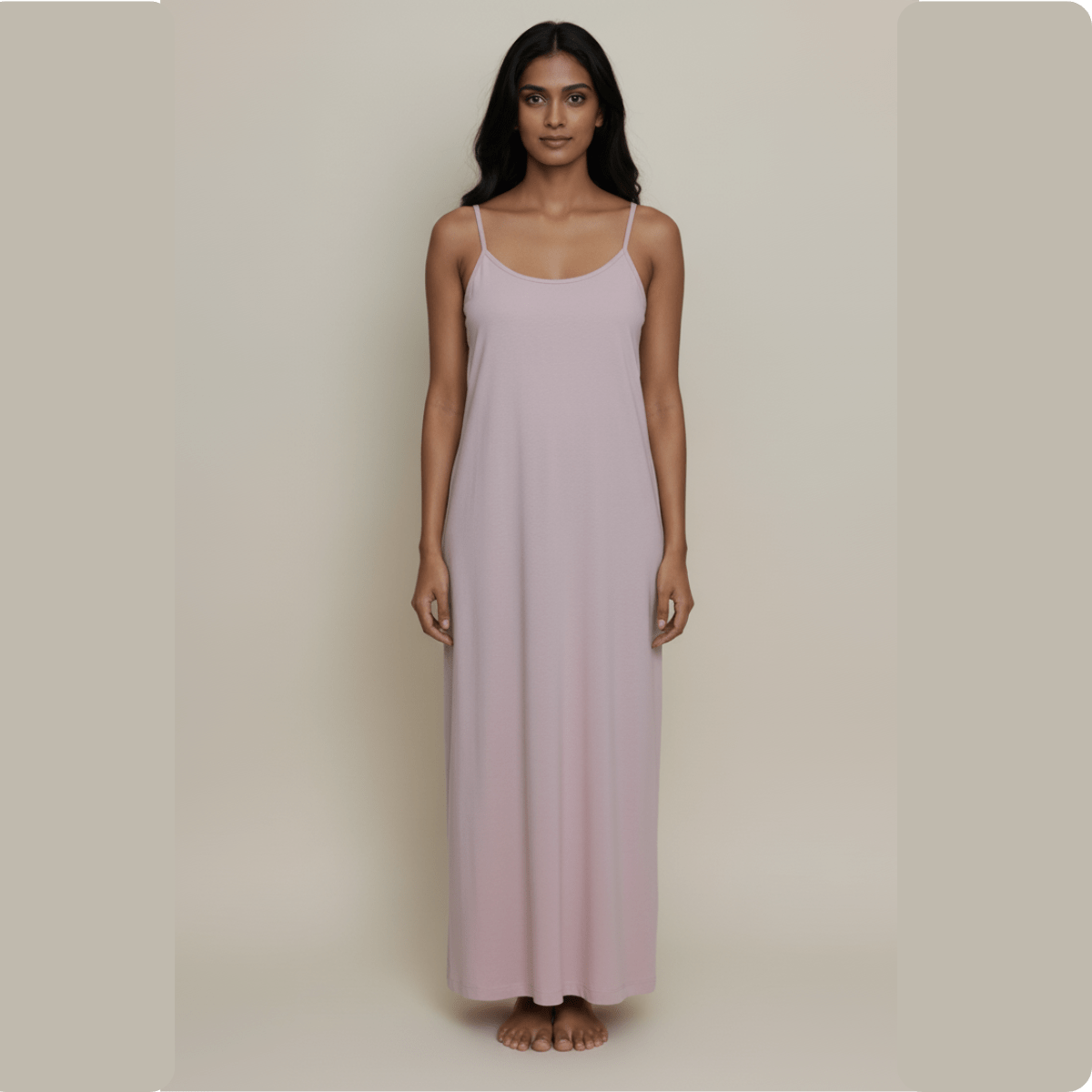 Women’s Long Cami Dress | Soft Sleepwear | Comfortable Night Dress – Womens Blouse on Brown Living™. SKU: 6116037-24m. Img 1.