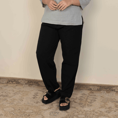 Women's Lounge Pant | Black | Fits Waist Size 28" to 36" – Womens Pants on Brown Living™. SKU: BT01015. Img 14.