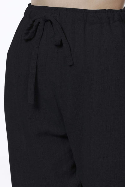 Women's Lounge Pant | Black | Free Size | Verified Sustainable by Brown Living™