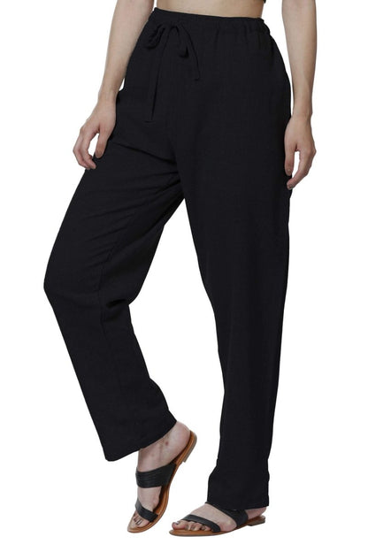 Women's Lounge Pant | Black | Free Size | Verified Sustainable by Brown Living™