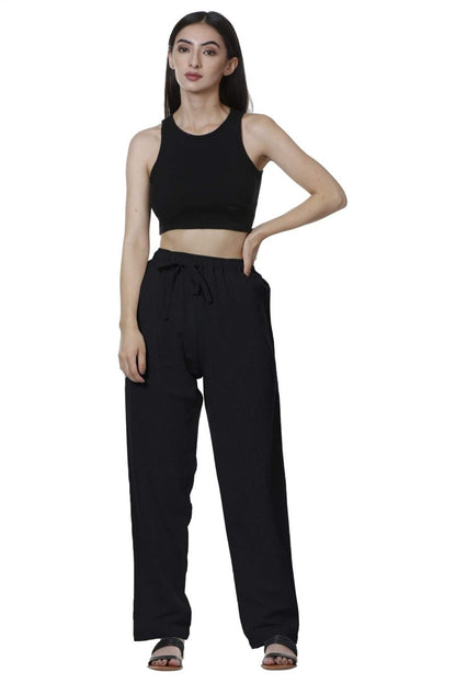 Women's Lounge Pant | Black | Free Size | Verified Sustainable by Brown Living™