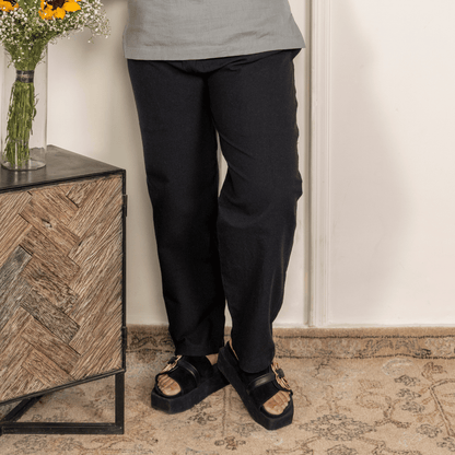 Women's Lounge Pant | Black | Free Size – Womens Pants by Hope - House of Pure Eco available on Brown Living™. . SKU: 213 - 09855 - BT01015. Img 4.