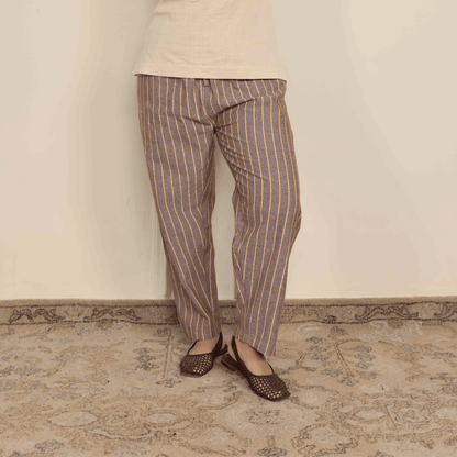 Women's Lounge Pant | Brown Stripes | Fits Waist Size 28" to 36" – Womens Pants by Hope - House of Pure Eco available on Brown Living™. . SKU: BT01019. Img 1.