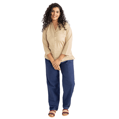 Women's Lounge Pant | Dark Blue | Fits Waist Size 28" to 36" – Womens Pants on Brown Living™. SKU: BT01011. Img 12.