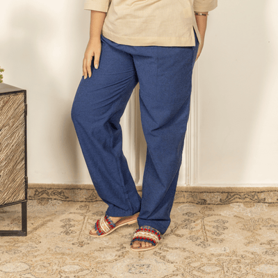 Women's Lounge Pant | Dark Blue | Fits Waist Size 28" to 36" – Womens Pants on Brown Living™. SKU: BT01011. Img 4.