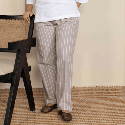 Women's Lounge Pant | Grey Stripes | Fits Waist Size 28" to 36" – Womens Pants by Hope - House of Pure Eco available on Brown Living™. . SKU: BT01020. Img 6.