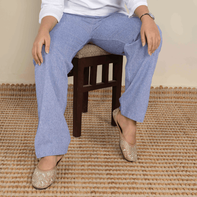 Women's Lounge Pants | Blue | Fits Waist Size 28" to 36" – Womens Pants on Brown Living™. SKU: BT01031. Img 11.