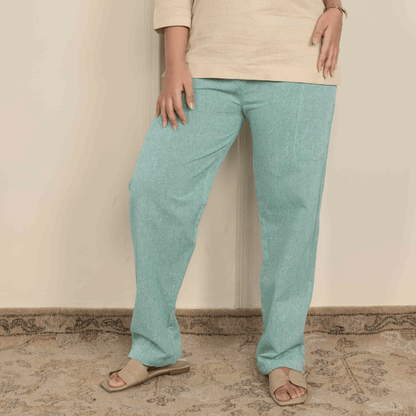 Women's Lounge Pants | Sea Green | Fits Waist Size 28" to 36" – Womens Pants by Hope - House of Pure Eco available on Brown Living™. . SKU: BT01037. Img 6.