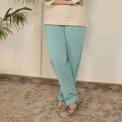 Women's Lounge Pants | Sea Green | Fits Waist Size 28" to 36" – Womens Pants by Hope - House of Pure Eco available on Brown Living™. . SKU: BT01037. Img 4.