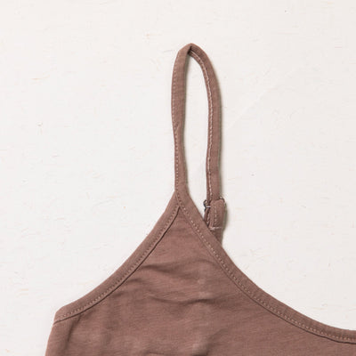 Women’s Organic Camisole/Slip – Soft, Plant Dyed & Anti - Microbial – Womens Top on Brown Living™. SKU: BVW012BL. Img 2.