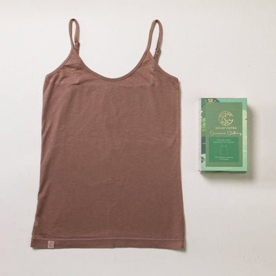 Women’s Organic Camisole/Slip – Soft, Plant Dyed & Anti - Microbial – Womens Top on Brown Living™. SKU: BVW012BS. Img 7.