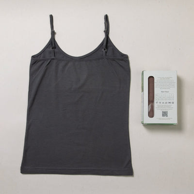 Women’s Organic Camisole/Slip – Soft, Plant Dyed & Anti - Microbial – Womens Top on Brown Living™. SKU: BVW012IGM. Img 9.