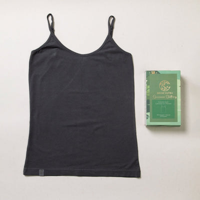 Women’s Organic Camisole/Slip – Soft, Plant Dyed & Anti - Microbial – Womens Top on Brown Living™. SKU: BVW012IGS. Img 8.