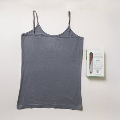 Women’s Organic Camisole/Slip – Soft, Plant Dyed & Anti - Microbial – Womens Top on Brown Living™. SKU: BVW012MGS. Img 10.