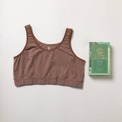 Women’s Organic Sports Bra – Plant Dyed, Toxin - Free & Anti - Microbial – Womens Underwear on Brown Living™. SKU: BVW001BS. Img 9.