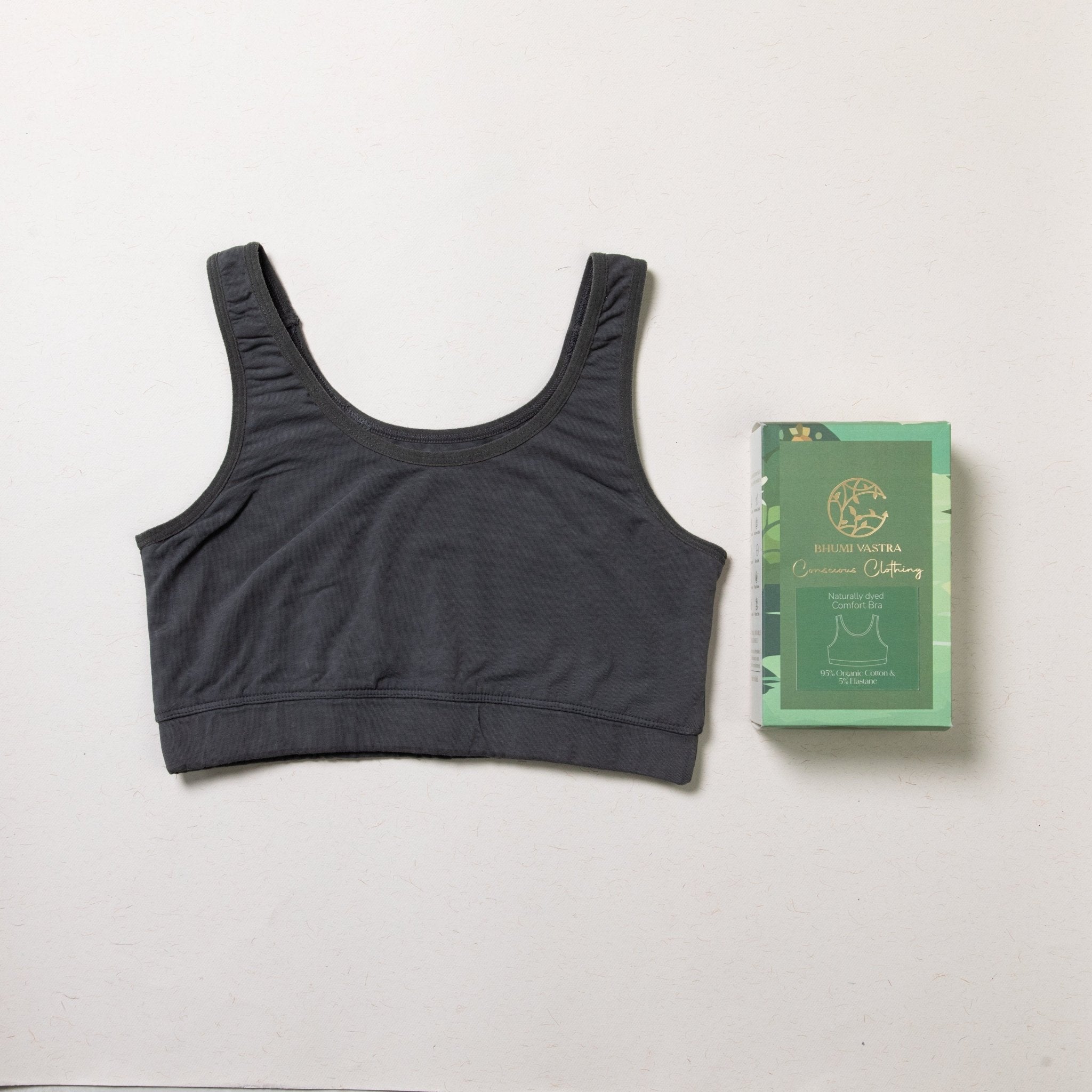 Women’s Organic Sports Bra – Plant Dyed, Toxin - Free & Anti - Microbial – Womens Underwear on Brown Living™. SKU: BVW001IGS. Img 2.