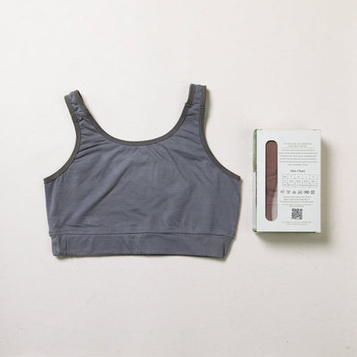 Women’s Organic Sports Bra – Plant Dyed, Toxin - Free & Anti - Microbial – Womens Underwear on Brown Living™. SKU: BVW001MGL. Img 4.