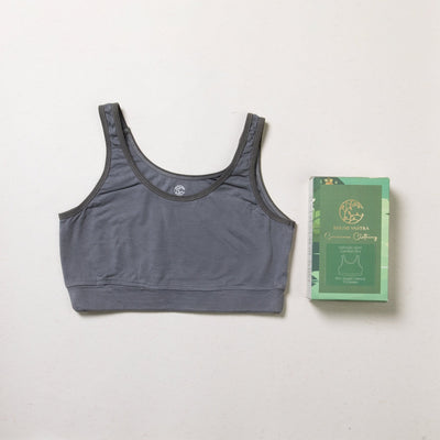 Women’s Organic Sports Bra – Plant Dyed, Toxin - Free & Anti - Microbial – Womens Underwear on Brown Living™. SKU: BVW001MGS. Img 3.