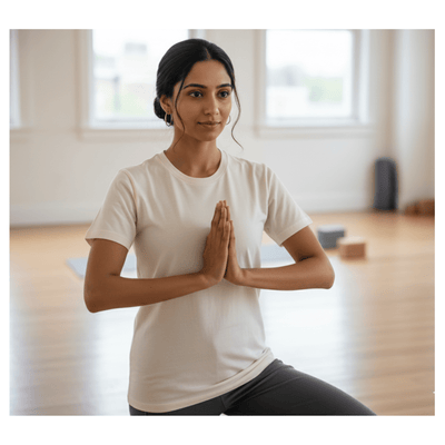 Womens Yoga Wear – Womens Blouse on Brown Living™. SKU: 3117007-1xs. Img 1.