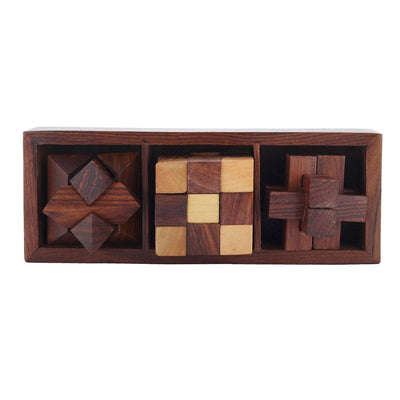 Wooden 3D Puzzles Game 3 - in - 1 Brain Teaser Game – Learning & Educational Toys on Brown Living™. SKU: BLSC1002441. Img 5.