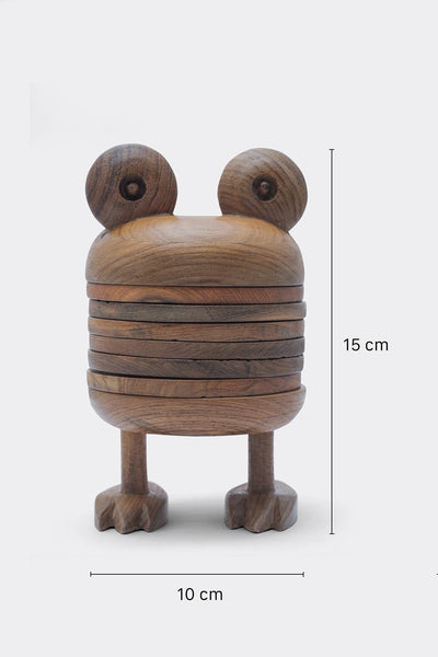 Wooden Coasters | Eco-Friendly Animal Design Table Coasters. – Coasters on Brown Living™. SKU: WFCN. Img 10.