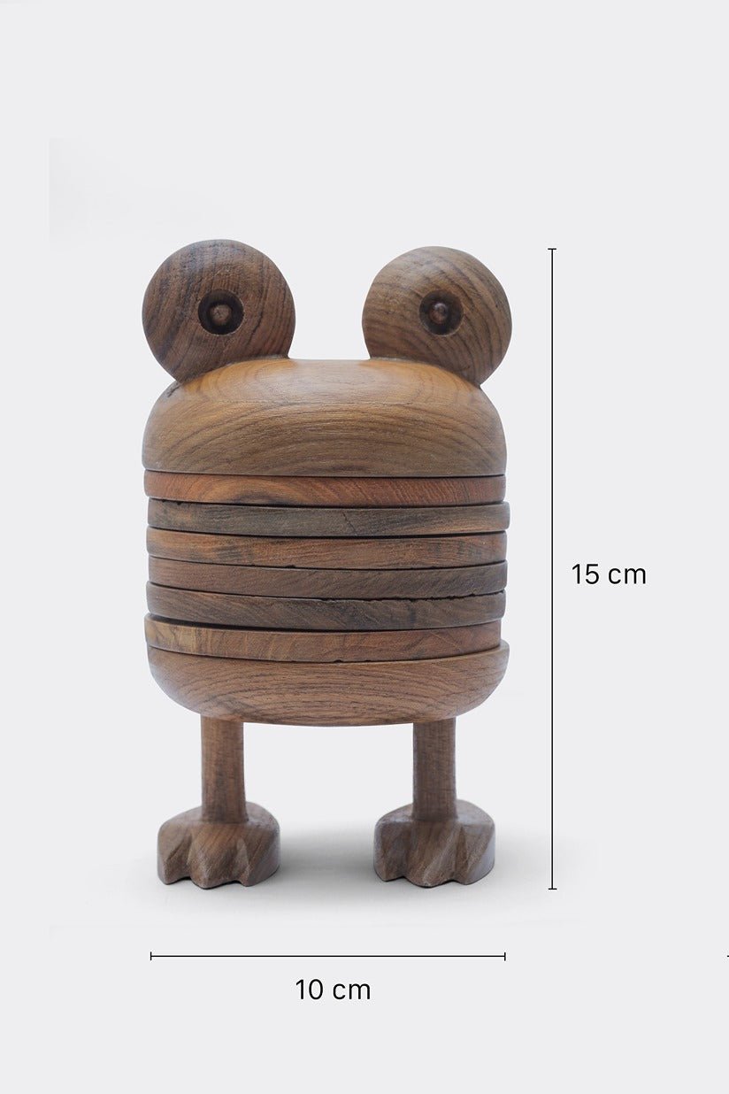 Wooden Coasters | Eco-Friendly Animal Design Table Coasters. – Coasters on Brown Living™. SKU: WFCN. Img 10.