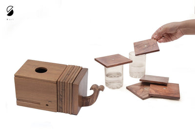 Wooden Coasters | Eco-Friendly Animal Design Table Coasters. – Coasters on Brown Living™. SKU: WWCN. Img 11.